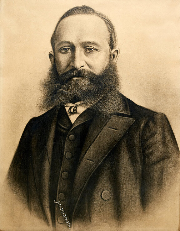 Altes Portraitfoto in Sepiatönen von Wilhelm Hesse
